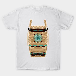 Turquoise black ash basket T-Shirt